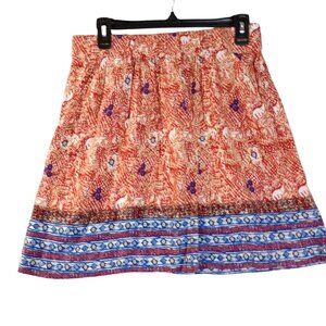 Cabi Skirt Bella Batik Boho Pockets Elastic Waist Womens Size M
